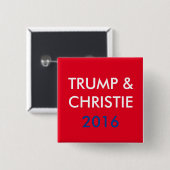 Trump & Christie 2016 Square Button (Voorkant /achterkant)