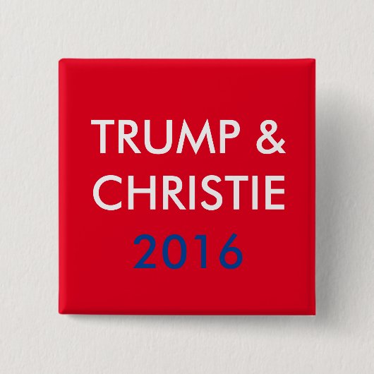 Trump & Christie 2016 Square Button (Voorkant)