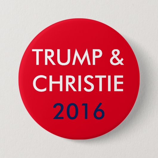 Trump & Christie 3 Inch Round Button (Voorkant)