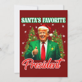 Trump Christmas Gift | Santa's Favorite President Feestdagenkaart