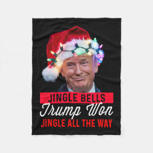 Trump Christmas Shirt Jingle Bells Funny Trump hee Fleece Deken