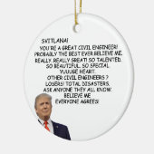 Trump Civil Engineer Ornament, grappig President Keramisch Ornament (Links)