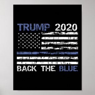 Trump Ck The Blue Thin Blue Line Politie Ondersteu Poster