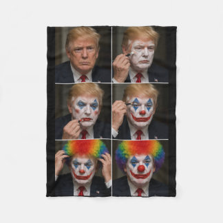 Trump Clown Dekbed Fleece Deken