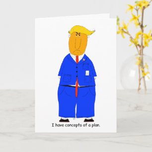 Trump Concepten van een Plan Humoristische Kaart