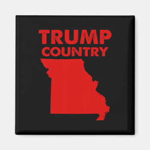 Trump Country Missouri Red State kaart Republikein Magneet