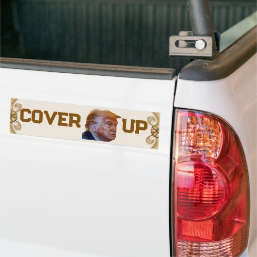 Trump Cover Up Bumper Sticker (Op Truck)