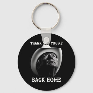 Trump Cowboy-aanhanger Godzijdank ben je CK Home 2 Sleutelhanger
