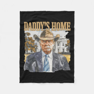 Trump Cowboy Western Daddy's Home Take America ter Fleece Deken