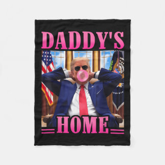 Trump Daddys Home Witte Huis 2024 3 Fleece Deken