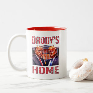 Trump Daddys Home Witte Huis 2024 Tweekleurige Koffiemok