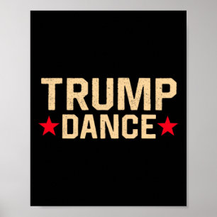 Trump Dance 2024 QR 4547 Funny Trump Dancing Code Poster