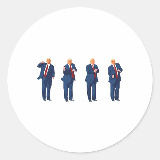 Trump Dance 4 juli 2024 Ronde Sticker (Voorkant)