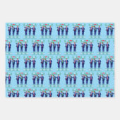 Trump Dance Gift Wrap, Grappige Trump Kerstmuts Da Inpakpapier Vel (Voorkant 3)