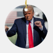 Trump Dance grappig Keramisch Ornament (Achterkant)