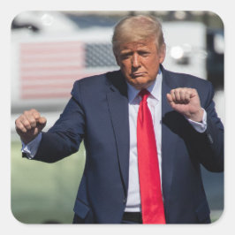Trump Dance grappig Vierkante Sticker