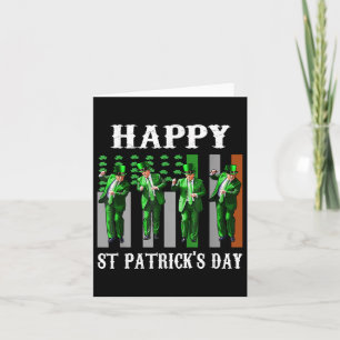 Trump Dance Happy St Patricks Day Lucky Shamrock I Kaart