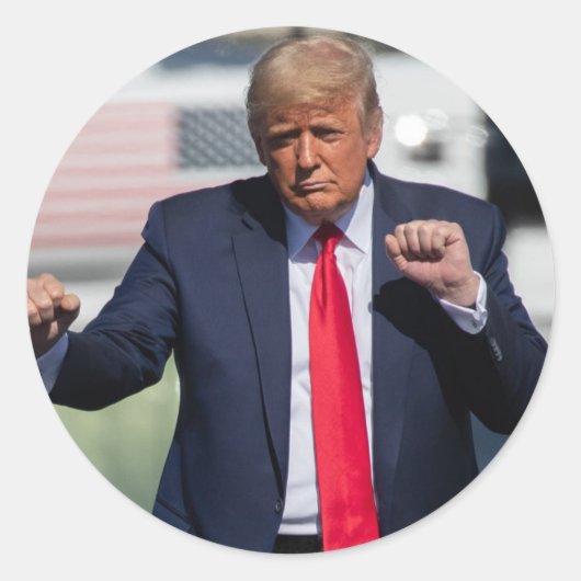 Trump Dance Ronde Sticker (Voorkant)