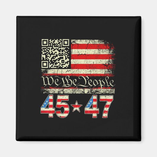 Trump Dance Troll Qr Funny Trump Dance Code Retro Magneet (Voorkant)