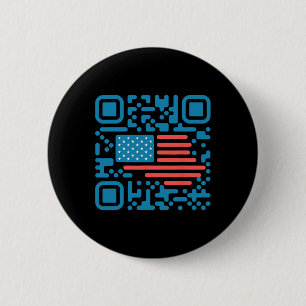 Trump Dance Troll QR Grappig President Trump Dance Ronde Button 5,7 Cm