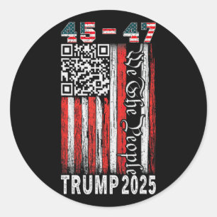 Trump Dance Troll QR Grappig President Trump Dance Ronde Sticker