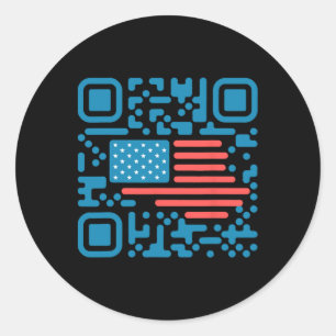 Trump Dance Troll QR Grappig President Trump Dance Ronde Sticker