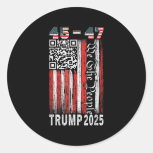 Trump Dance Troll QR Grappig President Trump Dance Ronde Sticker