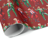 Trump Dancing | Trump Santa Dance Kerstrood Cadeaupapier (Rol Hoek)