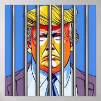 Trump dans la prison Poster Papier d'affiche de va