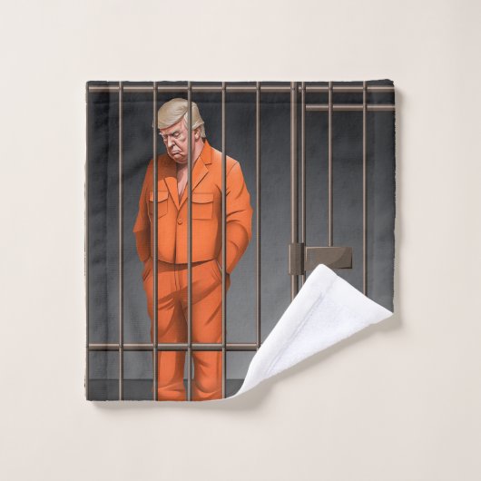 Trump dans la salle de bain de prison ensemble de  (Gant de toilette)