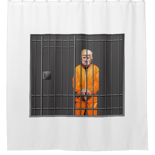 Trump dans le rideau de douche de prison (Devant)