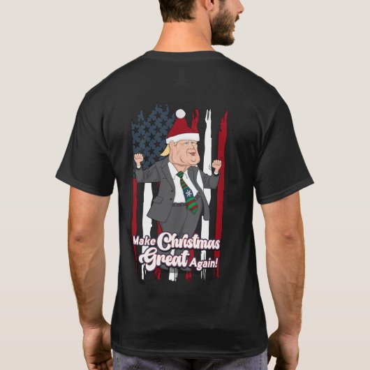 Trump-dans maakt kerst weer geweldig t-shirt (Achterkant)
