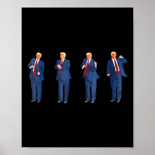 Trump danst Amerika 47 en 4 juli Vaders D Poster