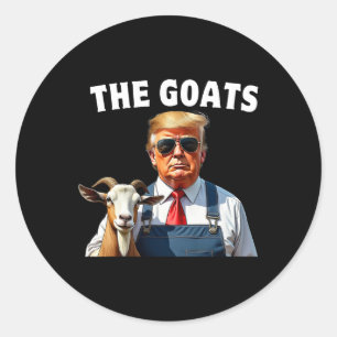 Trump De Geiten Mega Farming Grappig Mannen Vrouwe Ronde Sticker