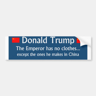 Trump: De keizer heeft geen kleren 2016 Bumpersticker