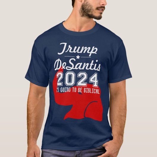 TRUMP DESANTIS 2024 BIBLICAL T-SHIRT (Voorkant)