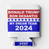 Trump DeSantis 2024 Mijn droomteam Blikjeskoeler (Achterkant)