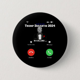 Trump Desantis 2024 Roept Republikeinse Verkiezing Ronde Button 5,7 Cm