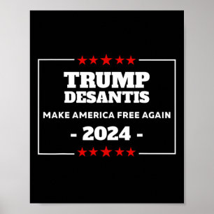 Trump Desantis Maak Amerika Florida Verkiezing 24 Poster
