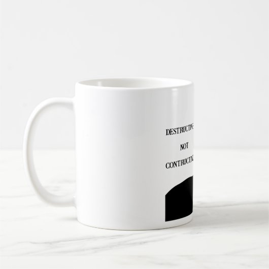 Trump/Destructive Not Constructive Coffee Mug Koffiemok (Links)
