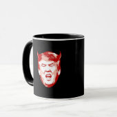 Trump Devil Head - Anti-Trump - Mok (Voorkant links)