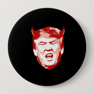 Trump Devil Head - Anti-Trump - Ronde Button 4,0 Cm