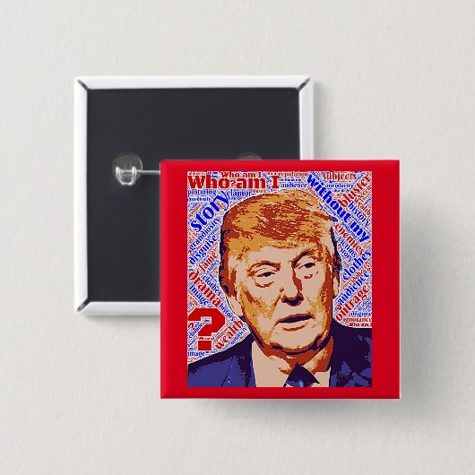Trump die ik echt vierkant ben, Pin-Back Button (Voorkant /achterkant)