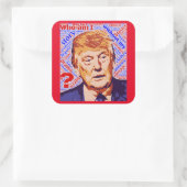 Trump die ik echt vierkant ben vierkante sticker (Tas)