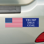 Trump Digs Coal Bumpersticker (Op auto)