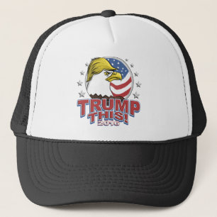 Trump dit 2016 niet zo Bald Eagle Trucker Pet