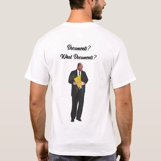 Trump Documents T-Shirt (Achterkant)
