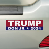 Trump Don Jr Président 2024 autocollant pare-chocs (En voiture)