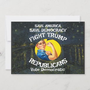 Trump Dood Save the Date Feestje Kaart
