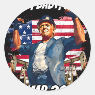 Trump Drill Baby Drill Trump 2024 Ronde Sticker